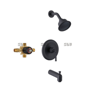 SLY mitigeur bain douche encastré noir mat robinet de douche laiton deux fonctions 