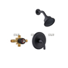 Robinet de douche sournois Set Wall Mount Moup Mélangeur en laiton