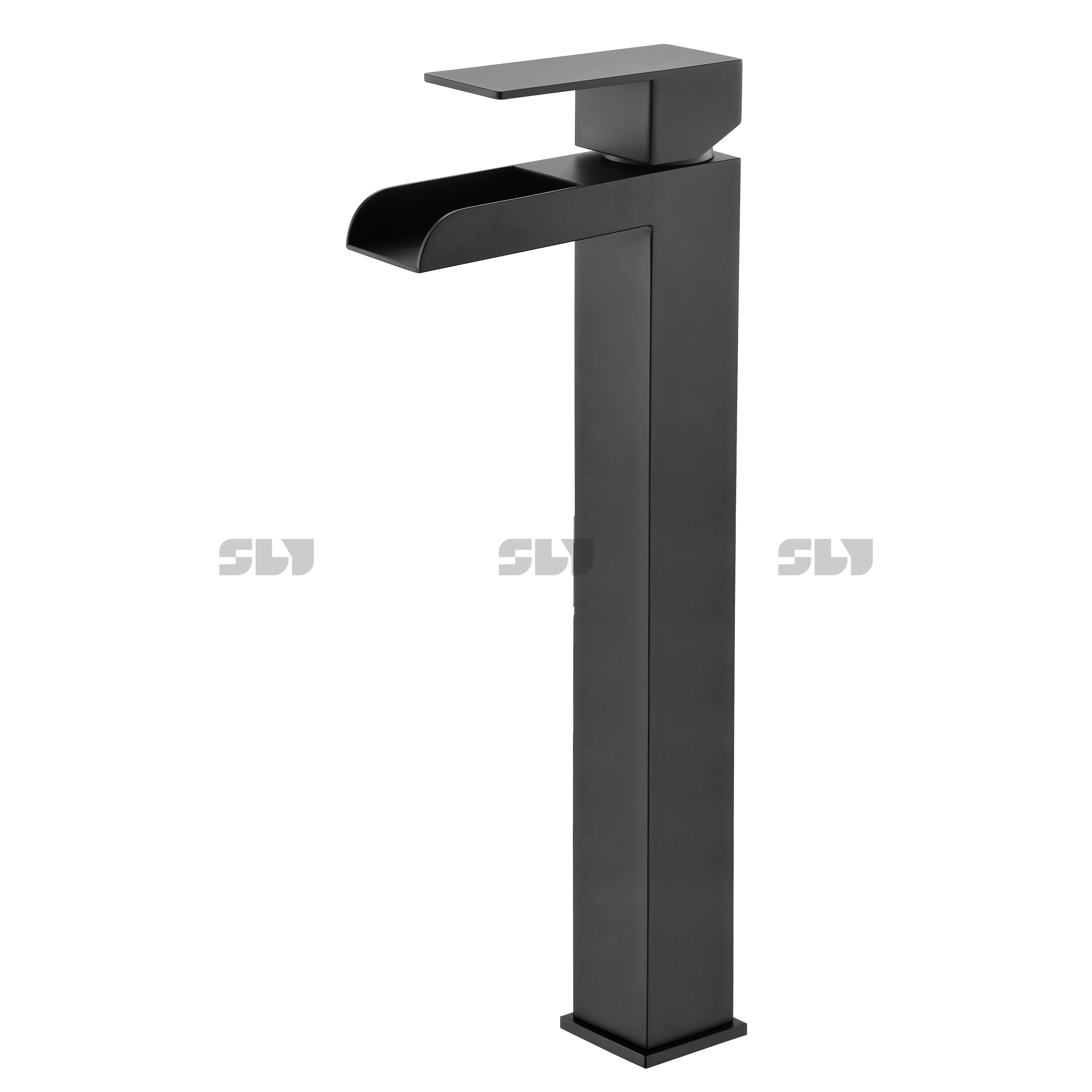 Robinet de salle de bain monomorphe monomless en acier inoxydable sur un trou unique premium