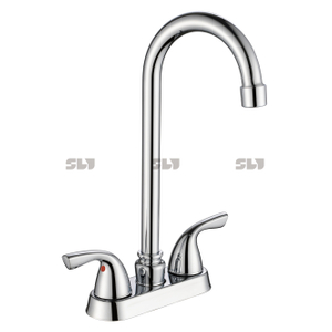 Robinets de cuisine chromés chauds et froids nouveaux robinets d'évier de cuisine de 4 pouces
