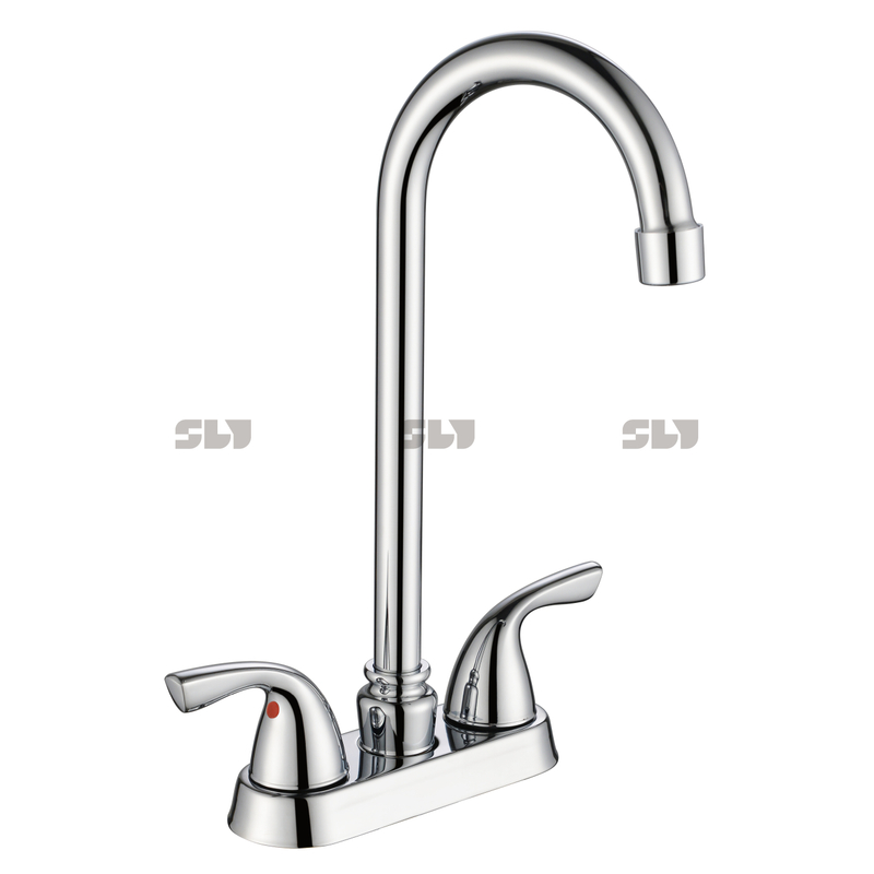 Robinets de cuisine chromés chauds et froids nouveaux robinets d'évier de cuisine de 4 pouces