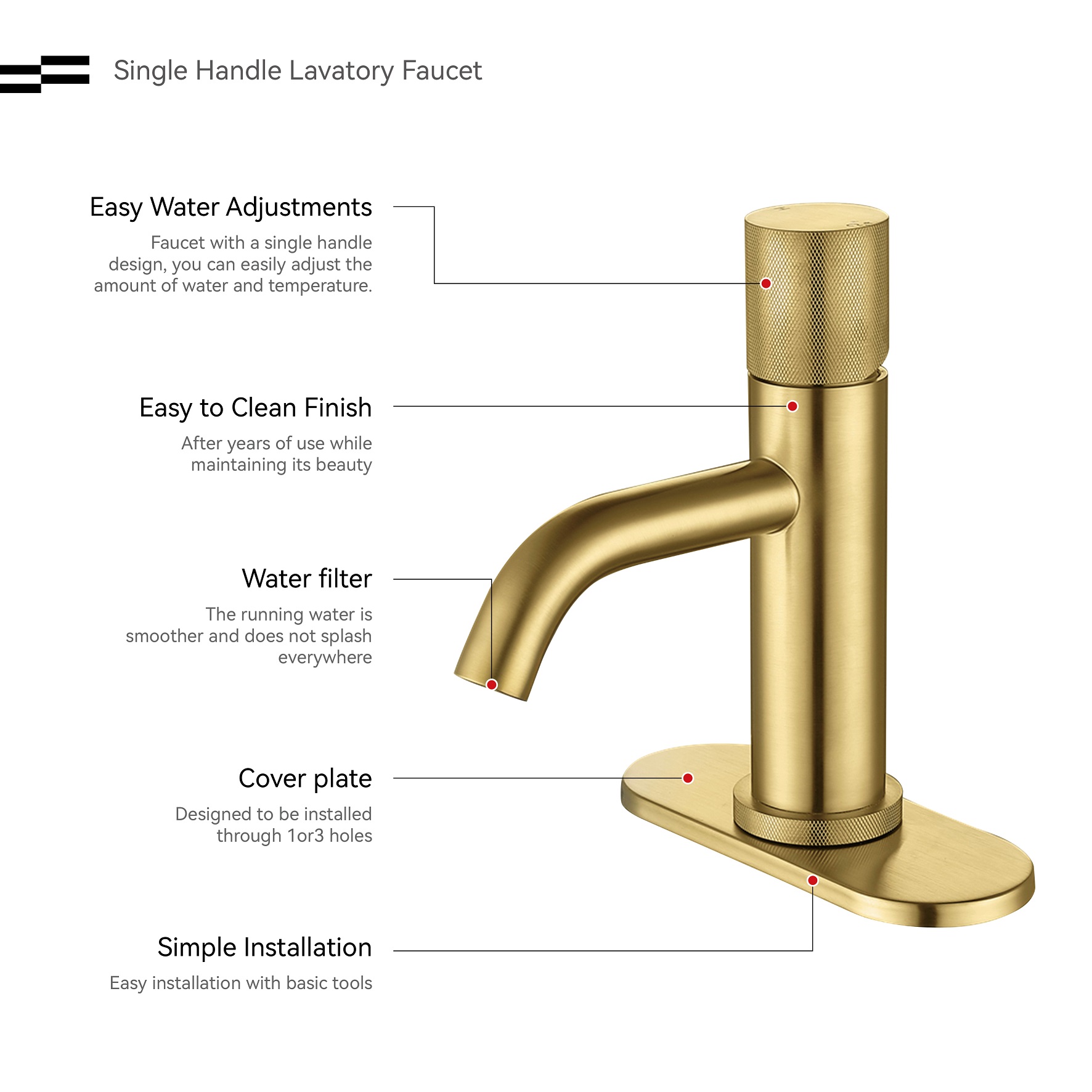 robinet de salle de bain &agrave; poign&eacute;e unique