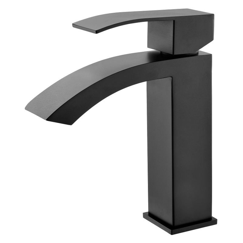 Slydless en acier inoxydable Modern Waterfall Room de salle de bain robinet monocytume Basin de mixage à eau froide chaude