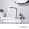 Robinet de lavabo à trou unique moderne brossé moderne