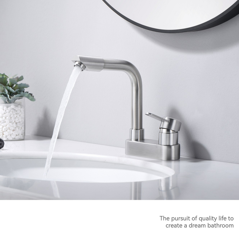 Robinet de lavabo à trou unique moderne brossé moderne
