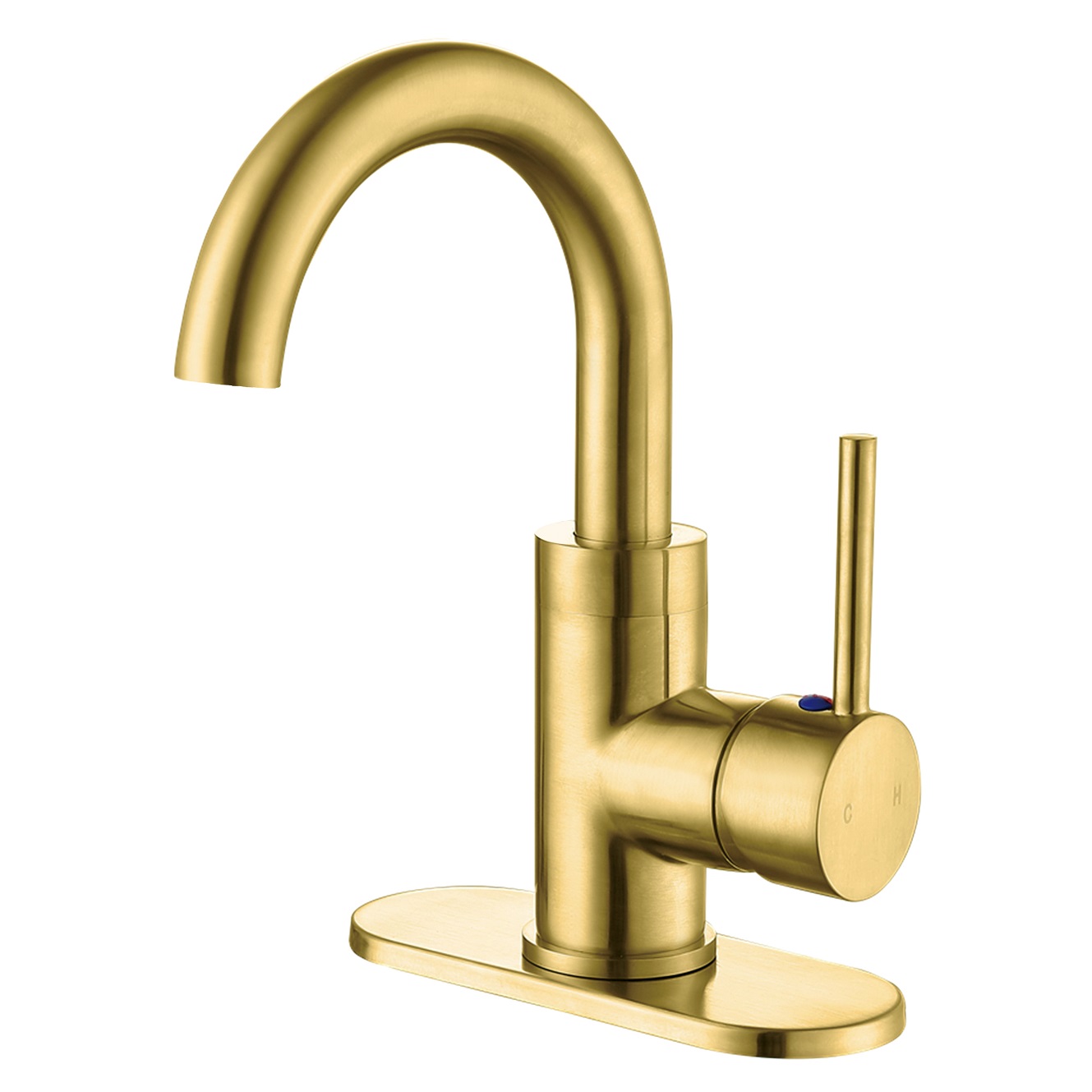 Fournisseur nickel brossé sournois Fauteau de bassin de salle de bain à pistolet à poignée mono-pistolet