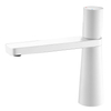 Bassin de lavabo blanc en laiton moucheur
