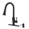 Robinet de cuisine à chaud brossé sournois avec robinet d'évier pulvérisateur
