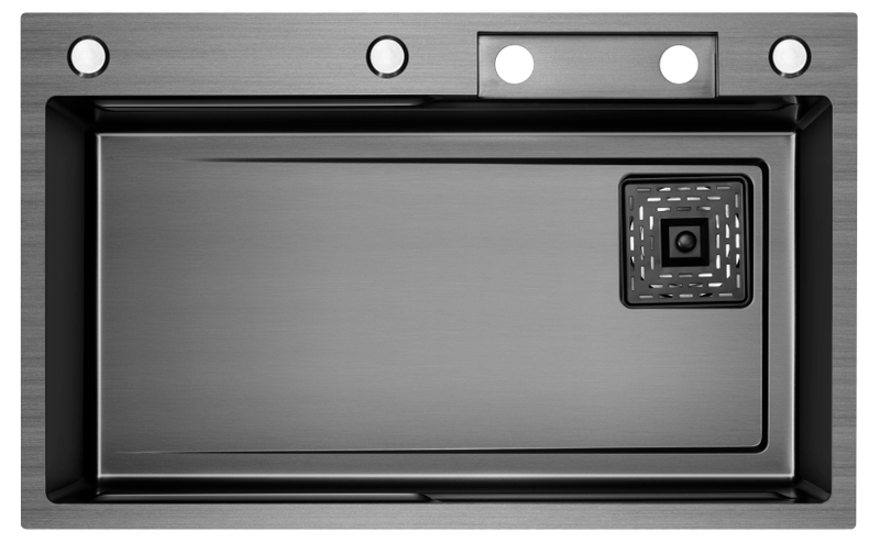 Évier de métall à pistolet brossé de haute qualité de haute qualité pour un puits de bol pour la vie de style moderne 