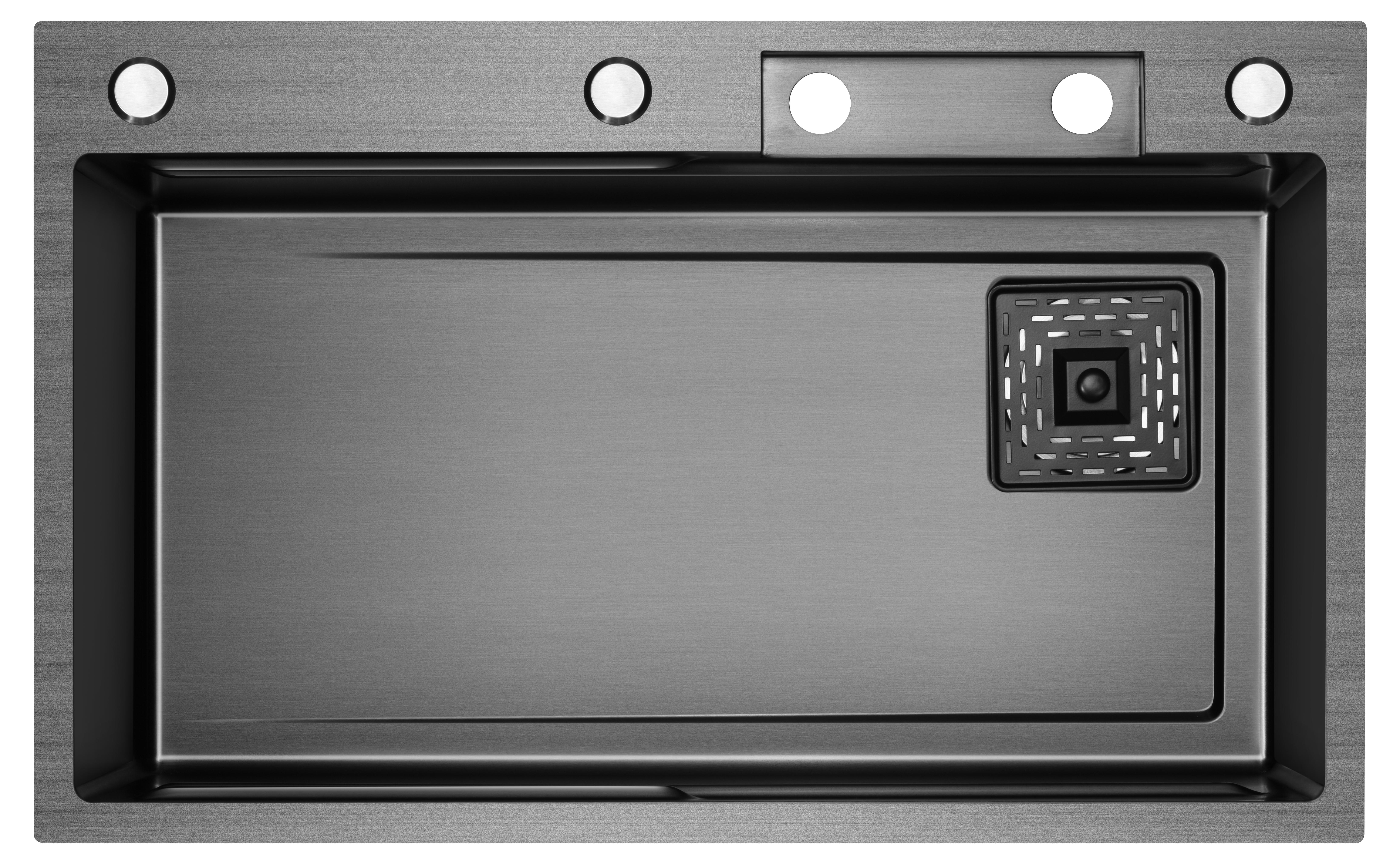 Évier de métall à pistolet brossé de haute qualité de haute qualité pour un puits de bol pour la vie de style moderne 