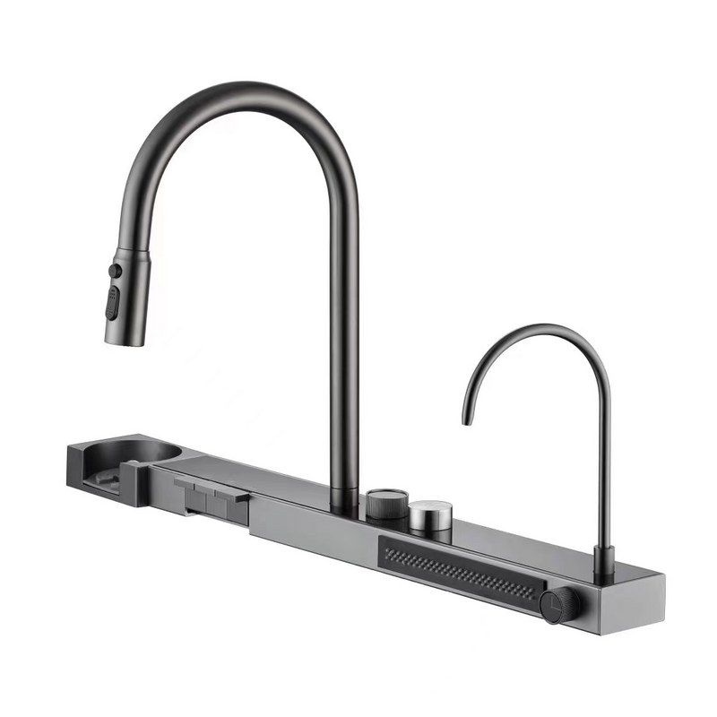 Pistolet brossé de haute qualité de haute qualité évier à cascade moderne chariot de cuisine smart de cuisine à main