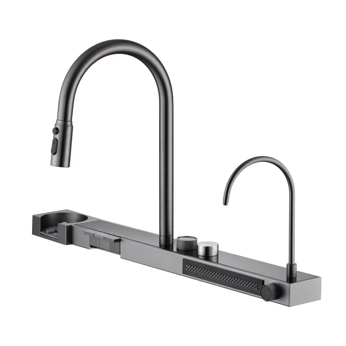 Pistolet brossé de haute qualité de haute qualité évier à cascade moderne chariot de cuisine smart de cuisine à main