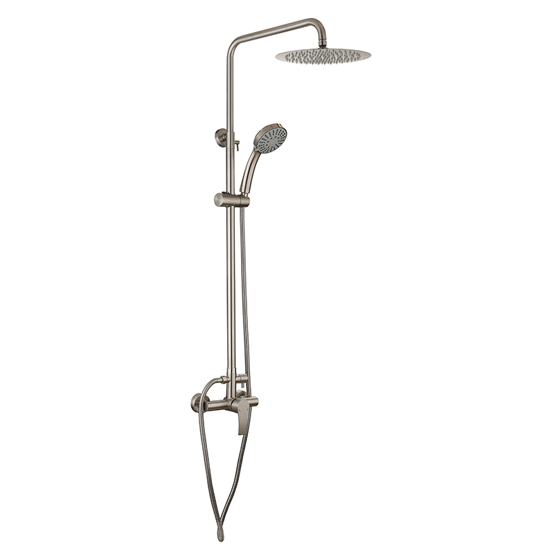 Samliyu 304 Brossé en acier inoxydable mural robinet de pluie douche exposée pour salle de bain