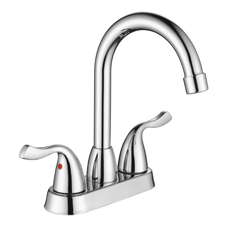 Robinet de salle de bain du bassin à poignée double à double tête