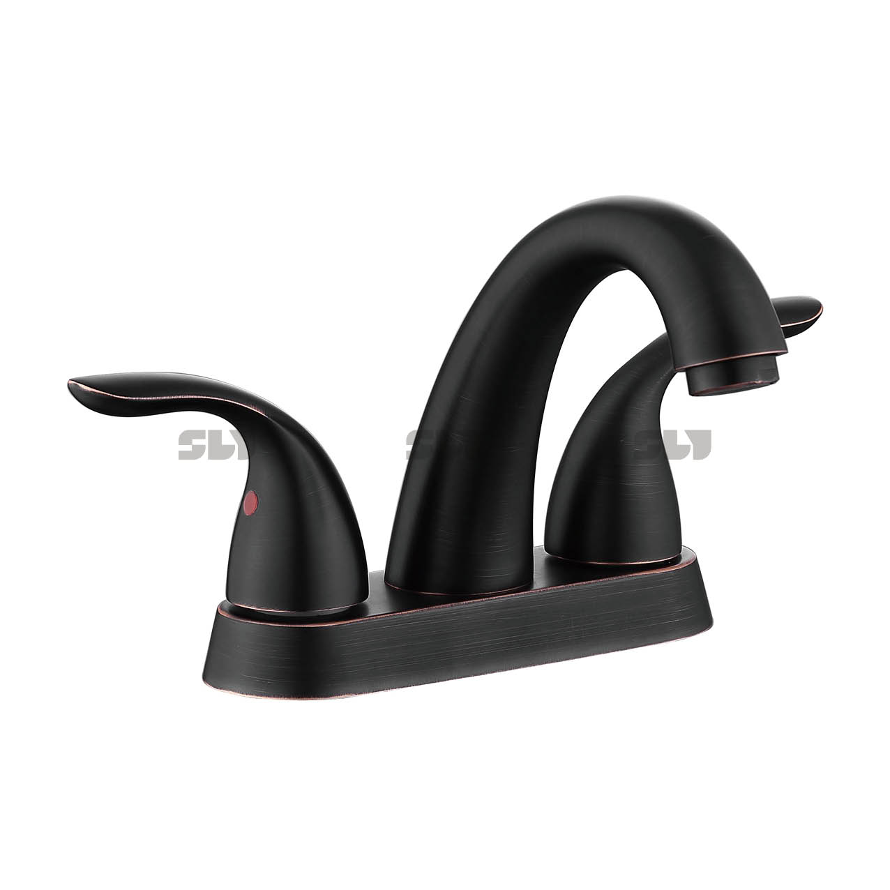 Robinet monétaire sournois à double poignée Deck Mount Gold Basin Robinet Salle de bain Évier de 4 pouces