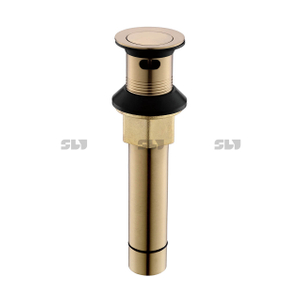 Robinet de salle de bain sournois bouchon de vidange évier, poussez le drain pop-up avec trop-plein