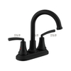 SLY nouveau Design Chrome 4 pouces bassin robinet salle de bain mitigeur robinet pont monté lavabo visage robinet avec double poignée 