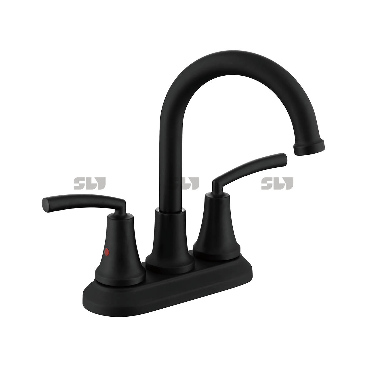 SLY nouveau Design Chrome 4 pouces bassin robinet salle de bain mitigeur robinet pont monté lavabo visage robinet avec double poignée 