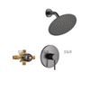 Robinet de douche de luxe sournois Set en laiton mélangeur de douche de bain dissimulé Chrome