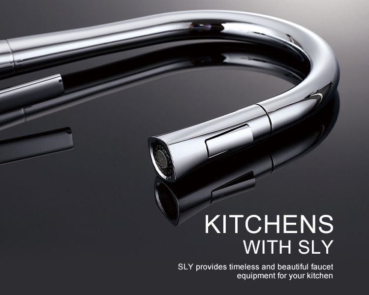 Robinet de cuisine avec pulv&eacute;risateur lat&eacute;ral