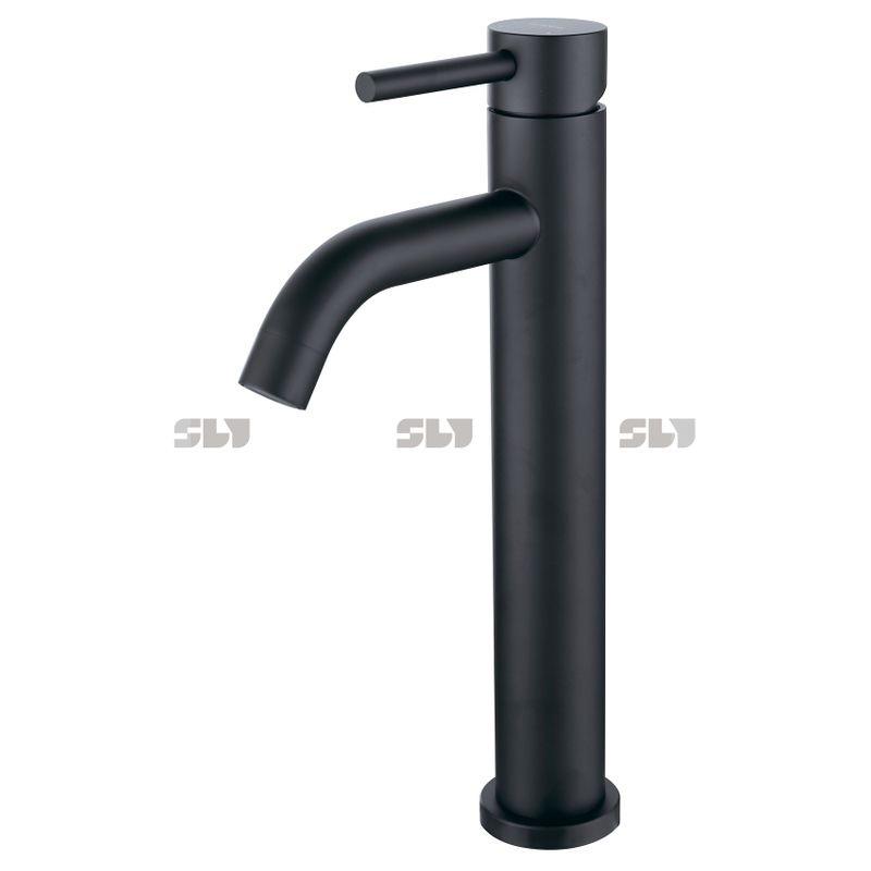 Taps d'évier de robinet de salle de bain chromé en acier inoxydable