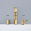 Sly China Fournisseur Luxury Brossed Gold Basin Basin Taps Robinet de salle de bain répandu