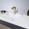 NOUVEAUX arrivées modernes de conception moderne Chrome Fauce de bassin à manche unique pour salle de bain à domicile
