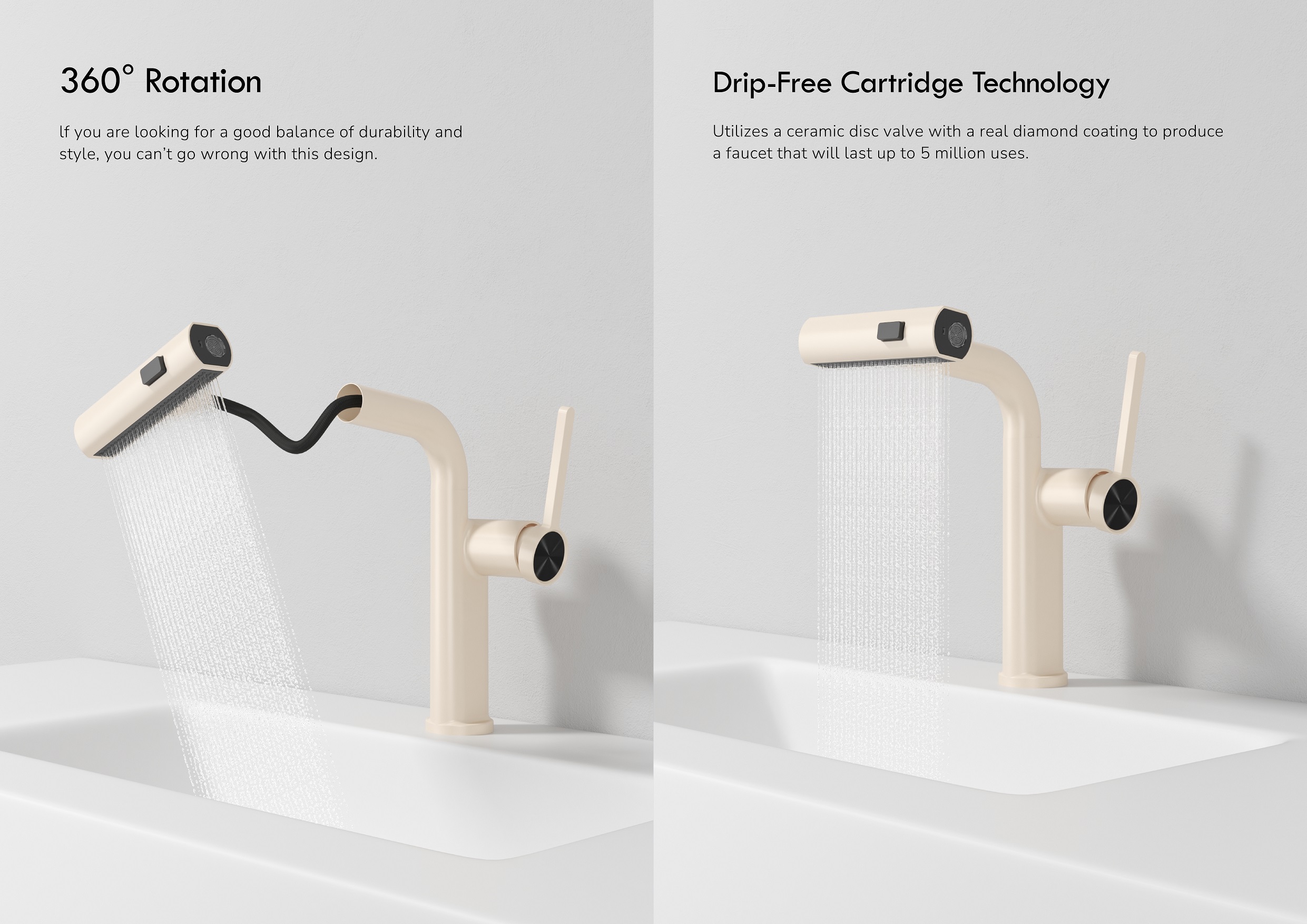 robinet de salle de bain central