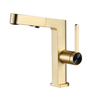 Sly Zinc Brossed Metal Motor Modern Salle Hole Handle Handle Robinets Évier Bouetteurs Taps