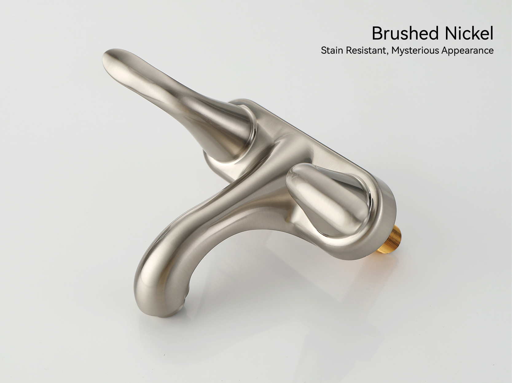 robinet de salle de bain en laiton bross&eacute;