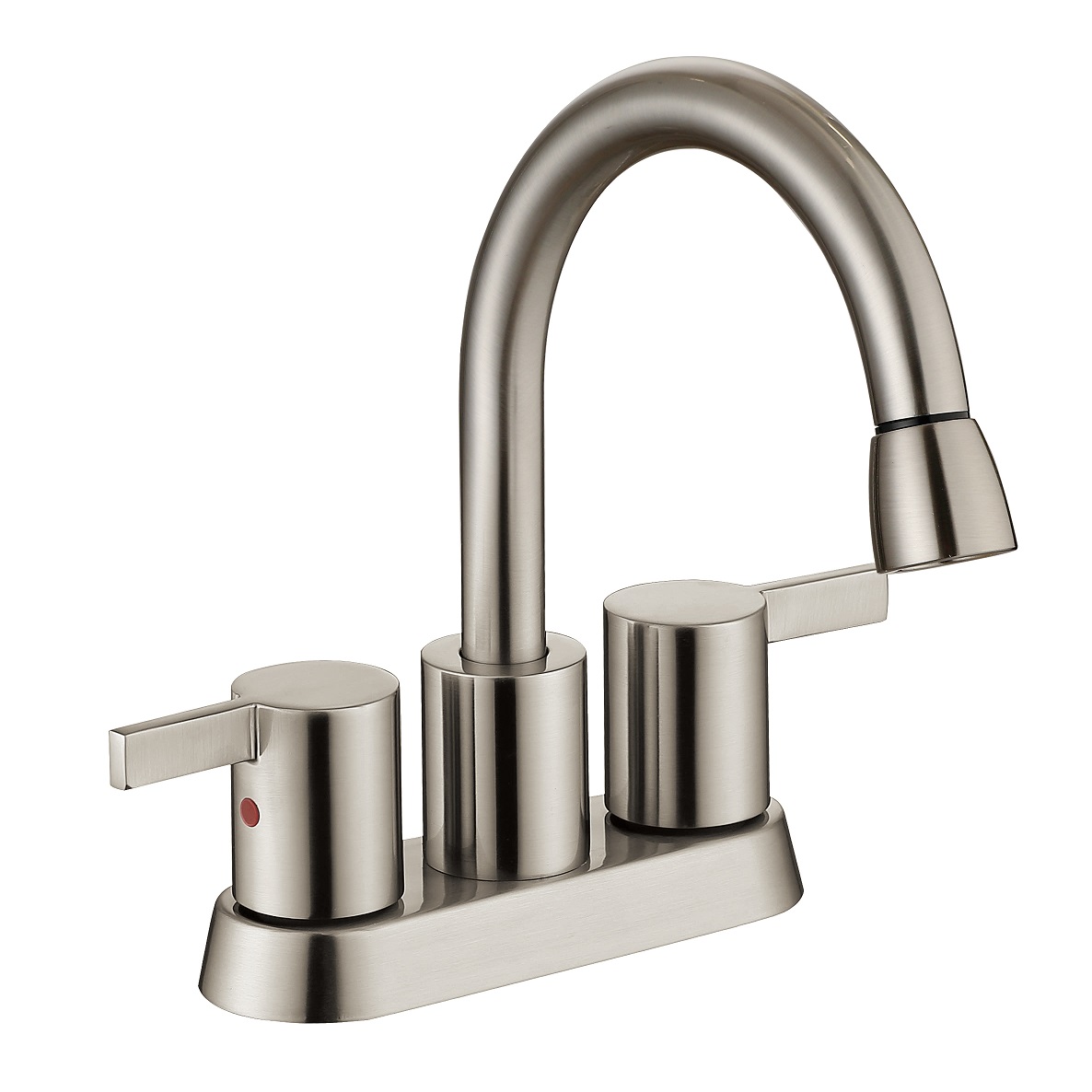 Sly China Factory 4 pouces Brossé Gold Two Handle Basin Centerset Centerset Mounted Wognarh Room Dominal Faucet