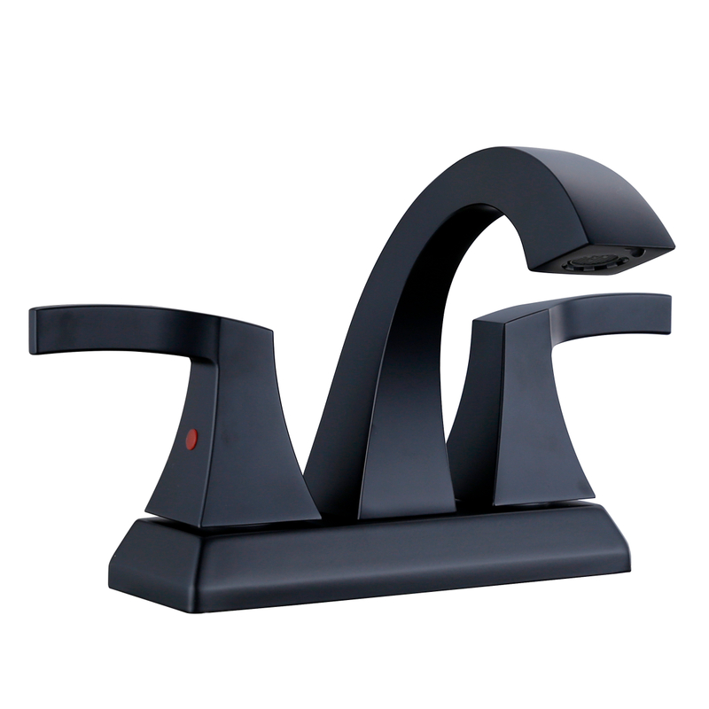 Nickel brossé en laiton brossé chaud et froid pont monté cascade bassin bassin robinets de salle de bain mélangeur