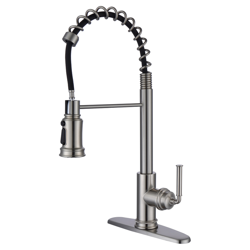 Nickel sournois nickel Nouveaux robinets de cuisine avec pulvérisateur de la mode pulvérisée 