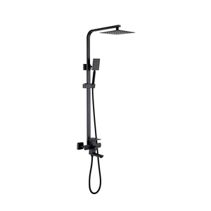Samliyu 3 fonctions salle de bain noire mate définie système de douche extérieure extérieure