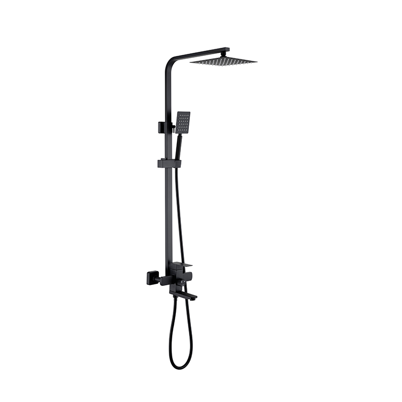 Samliyu 3 fonctions salle de bain noire mate définie système de douche extérieure extérieure