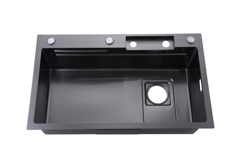 Évier de métall à pistolet brossé de haute qualité de haute qualité pour un puits de bol pour la vie de style moderne 