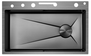 Pistolet brossé de haute qualité de haute qualité évier à cascade moderne chariot de cuisine smart de cuisine à main