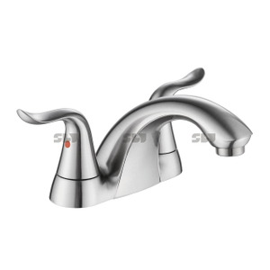 SLY China Robinet de lavage à deux poignées Chrome Wash Robinet de lavabo à trois trous