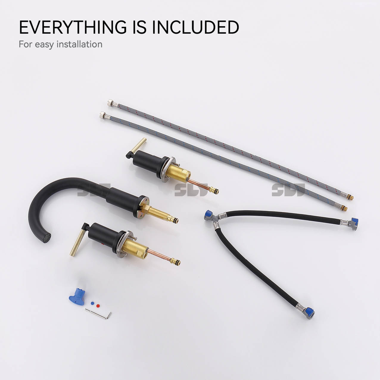 robinets de lavabo de salle de bain chauds et froids