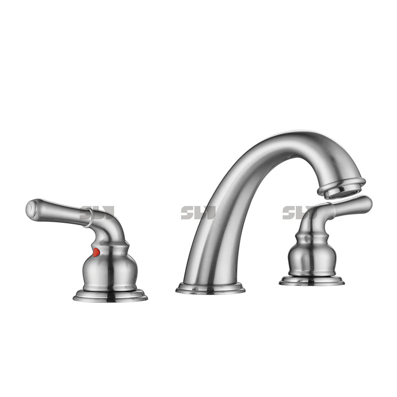 Robinet de lavage brossé à double poignée sournois sournois.
