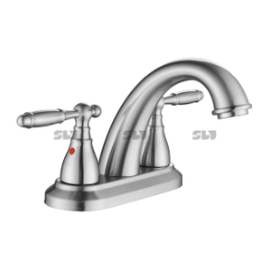 Robinet de lavabo SLY Robinet central de 4 pouces Robinet de salle de bain à levier chromé