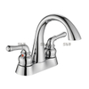 Bassin de salle de bain sournois 2 Handle Fauce de lavabo de salle de bain 4 pouces 