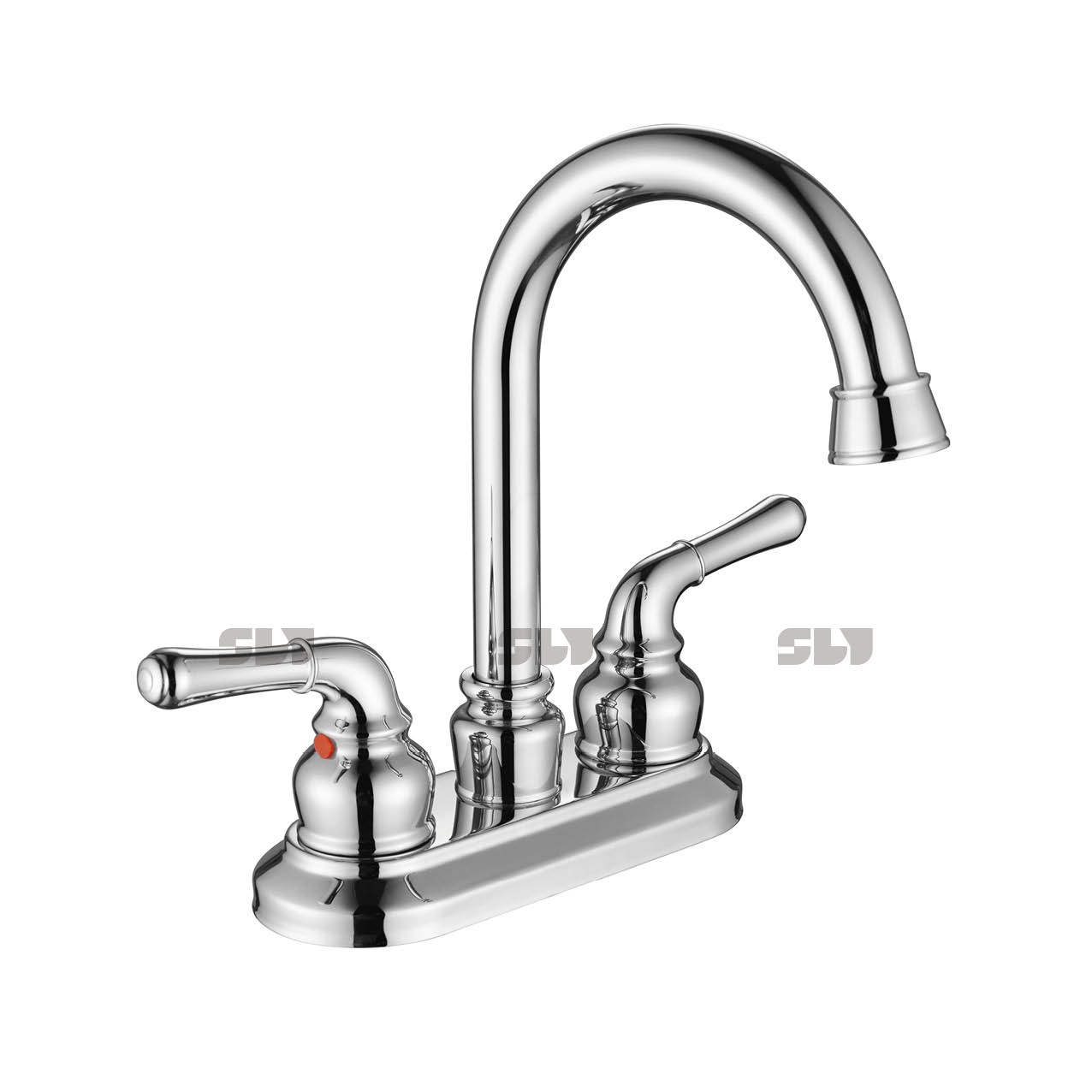 SLY Robinet d'eau chaude et froide Robinet de lavabo à double poignée Mélangeur de salle de bain
