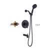 Sly deux fonction Brossed Gold Shower Head Combo Brass Down Combo Set Salle Room Down