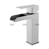 Robinet de salle de bain espacé SLY en nickel brossé