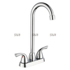 Robinets de cuisine chauds et froids sournois brossés nickel 4 pouces robinet de cuisine