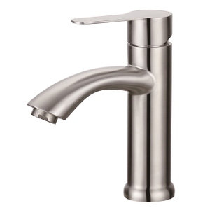 Robinet de salle de bain nickel sournois mélangeur à eau froide chaude comptoir du comptoir du comptoir