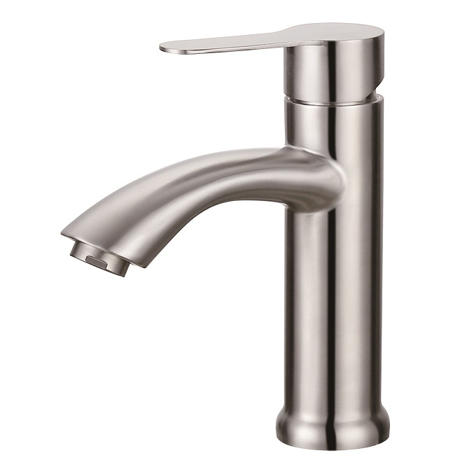 Robinet de salle de bain nickel sournois mélangeur à eau froide chaude comptoir du comptoir du comptoir