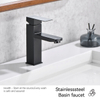 Taps de robinet à levier unique de salle de bain à rabais noir morte