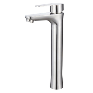 Robinet de trou simple à manche simple nickel mordant moderne pour salle de bain